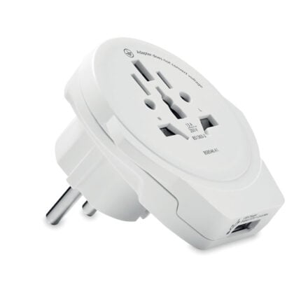 World to Europe adapter s USB priključkom tip A.