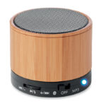 Reklamni Bluetooth zvučnik Round Bamboo