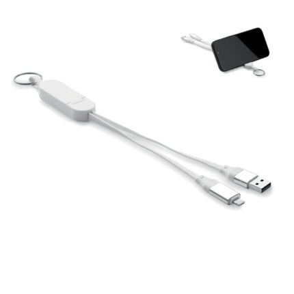 60W kabel s privjeskom za ključeve CABO - Reklamni pokloni