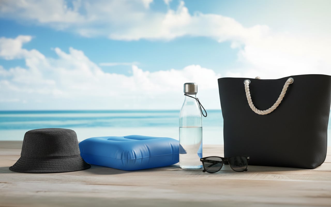 Personalizirani poslovni pokloni za ljeto s logotipom tvrtke — boce za vodu, torbe za plažu i promotivni proizvodi